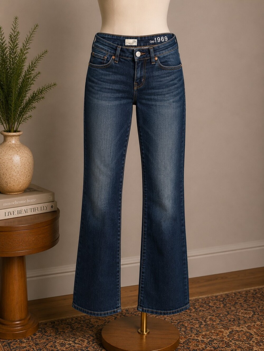 Gap 1969 Sexy Boot Jeans Size 29 Tall Dark Wash Bootcut Denim